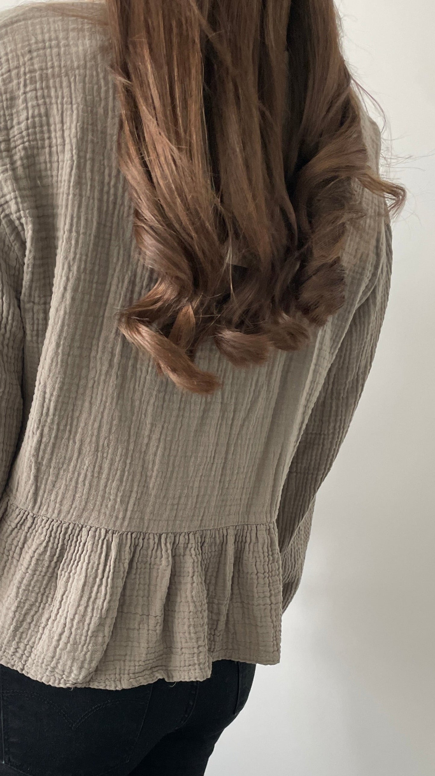 Musselinbluse Liz taupe