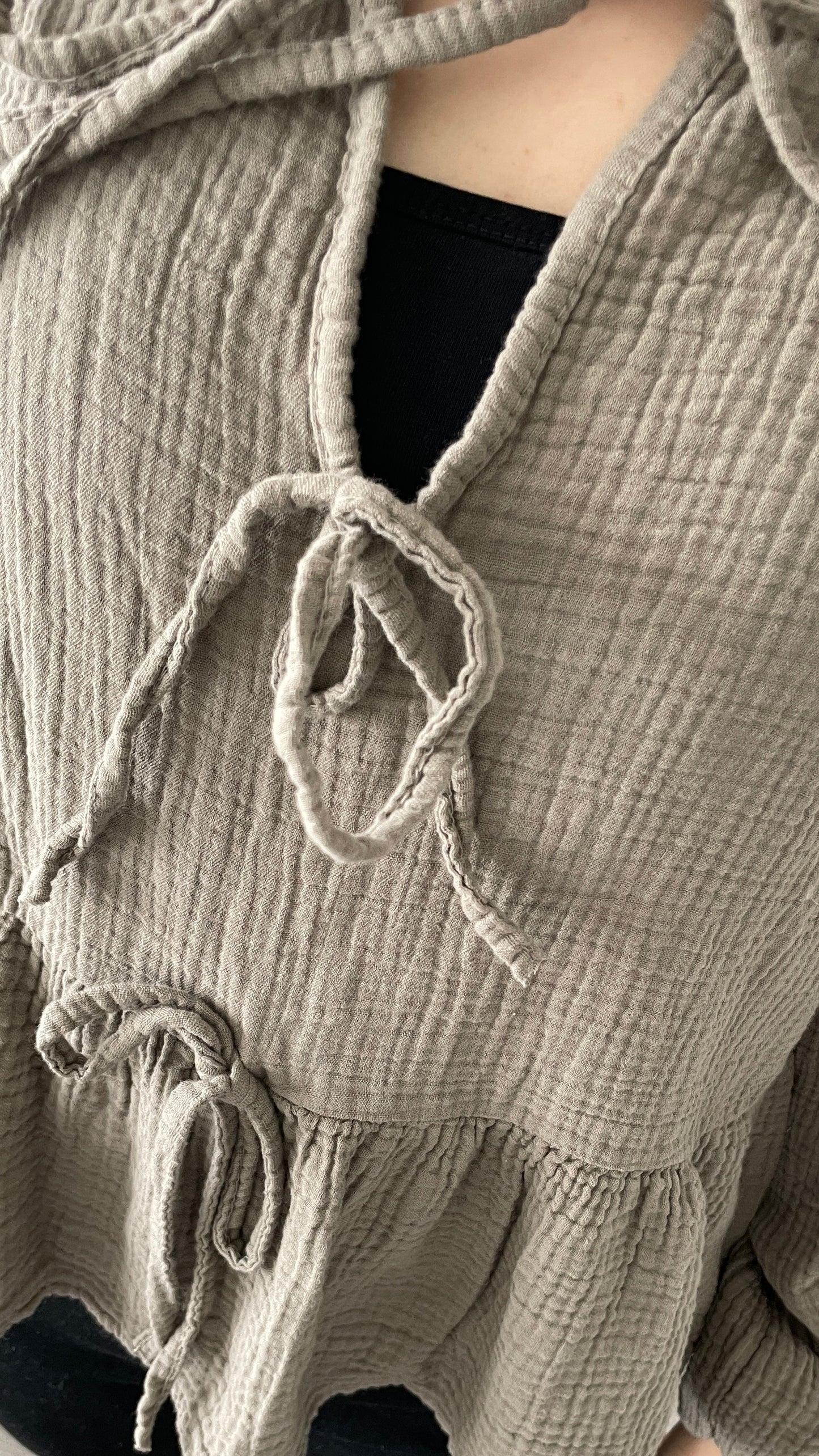 Musselinbluse Liz taupe